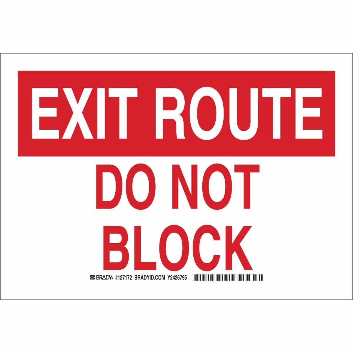 Brady® 127174 Fire, Emergency, Exit & First Aid Signs