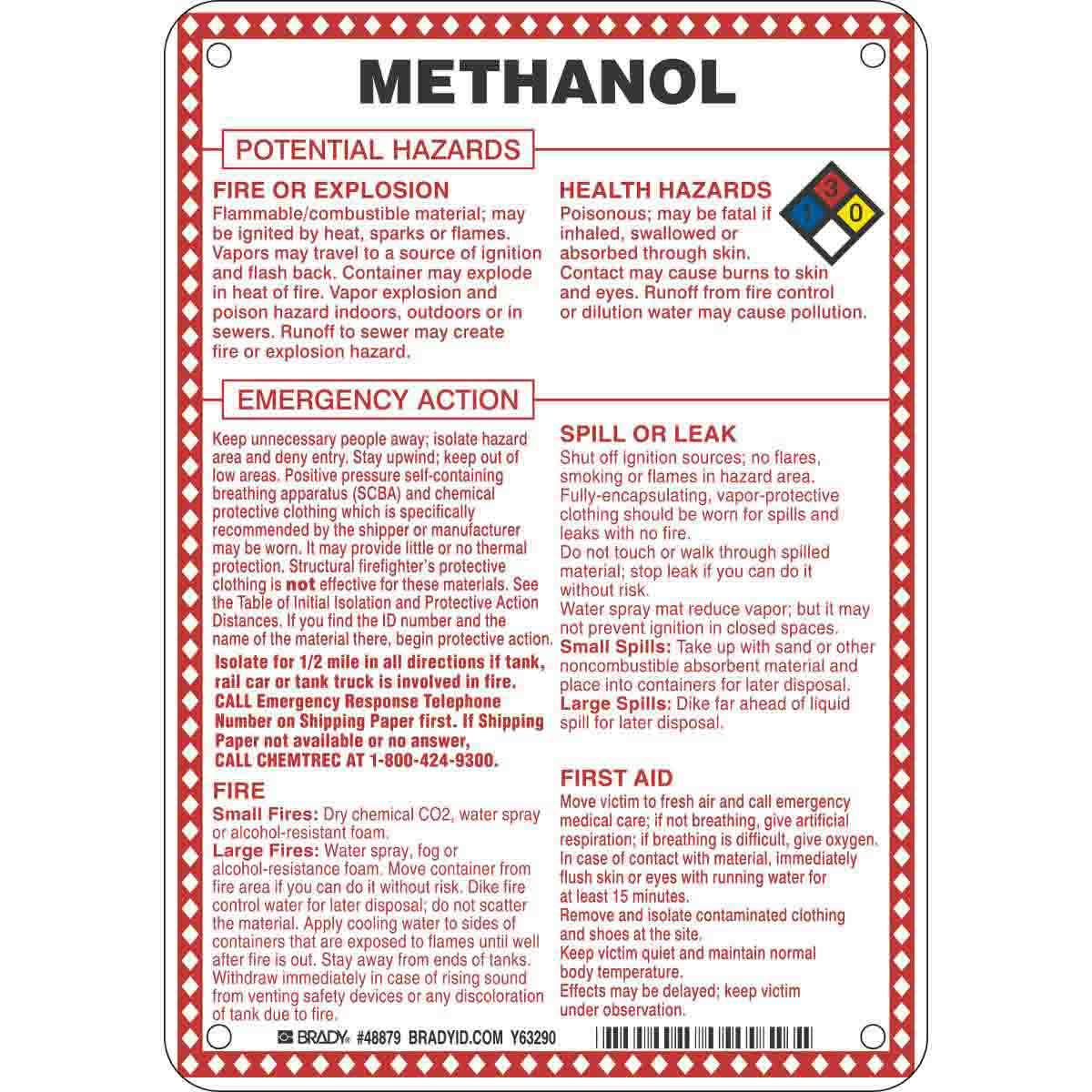Brady® 48879 Chemical & Hazardous Material Signs