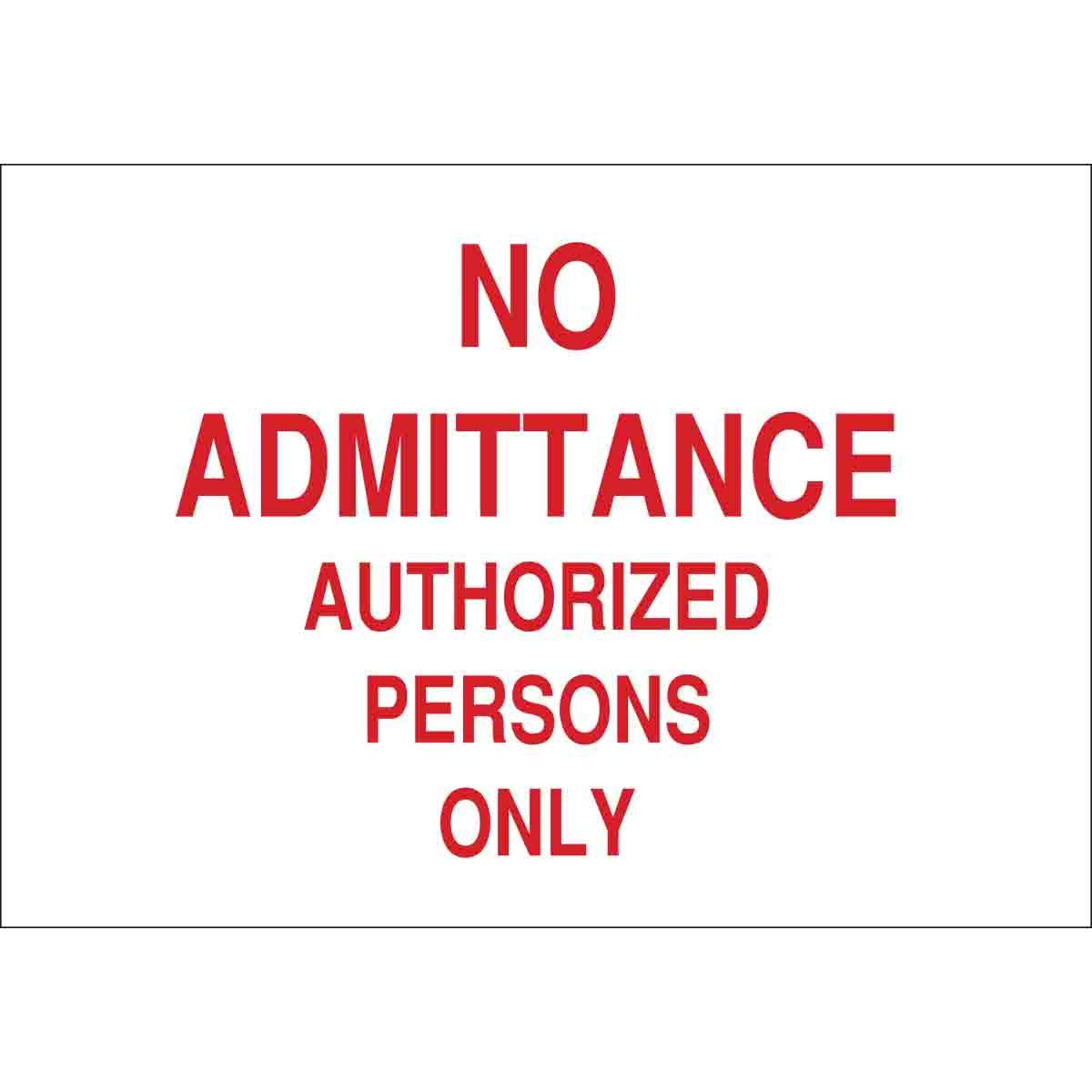 Brady® 40786 Access & Security Signs