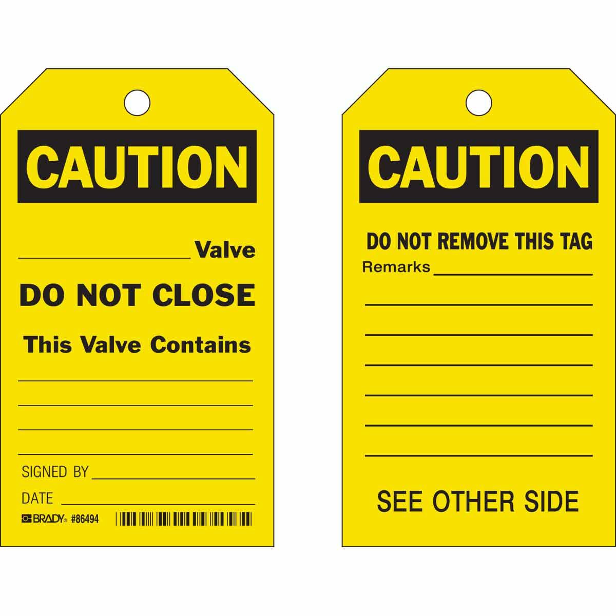 Brady® 86494 Safety & Facility Tags