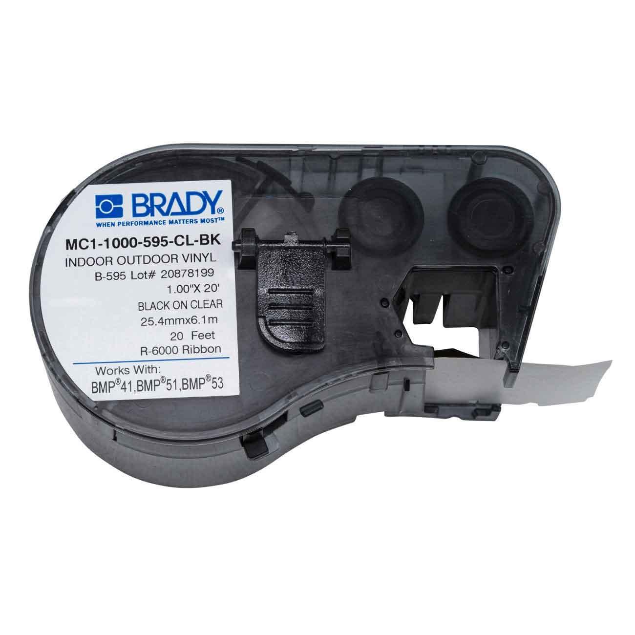 Brady® MC1-1000-595-CL-BK Label Cartridges