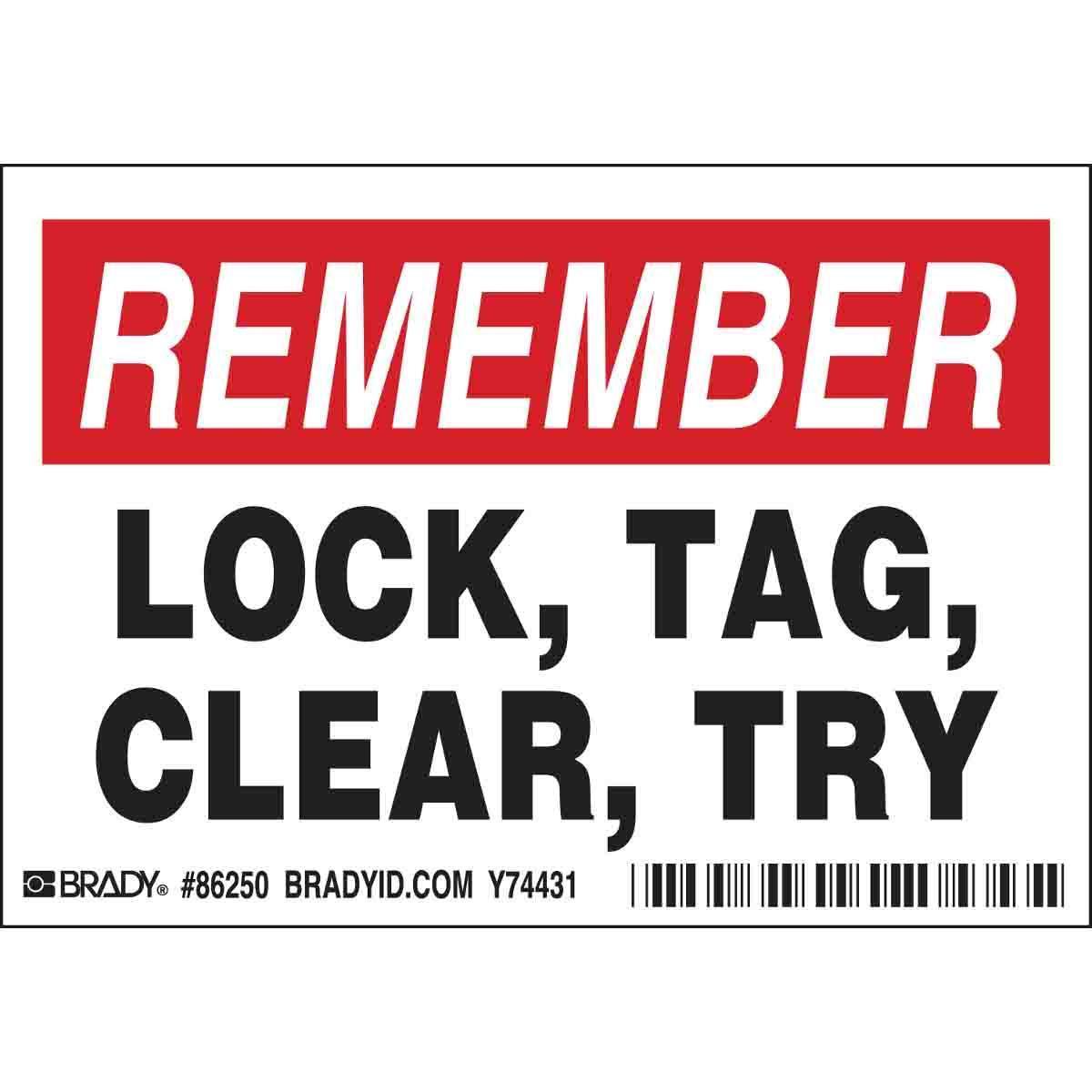Brady® 86250 Safety & Facility Labels