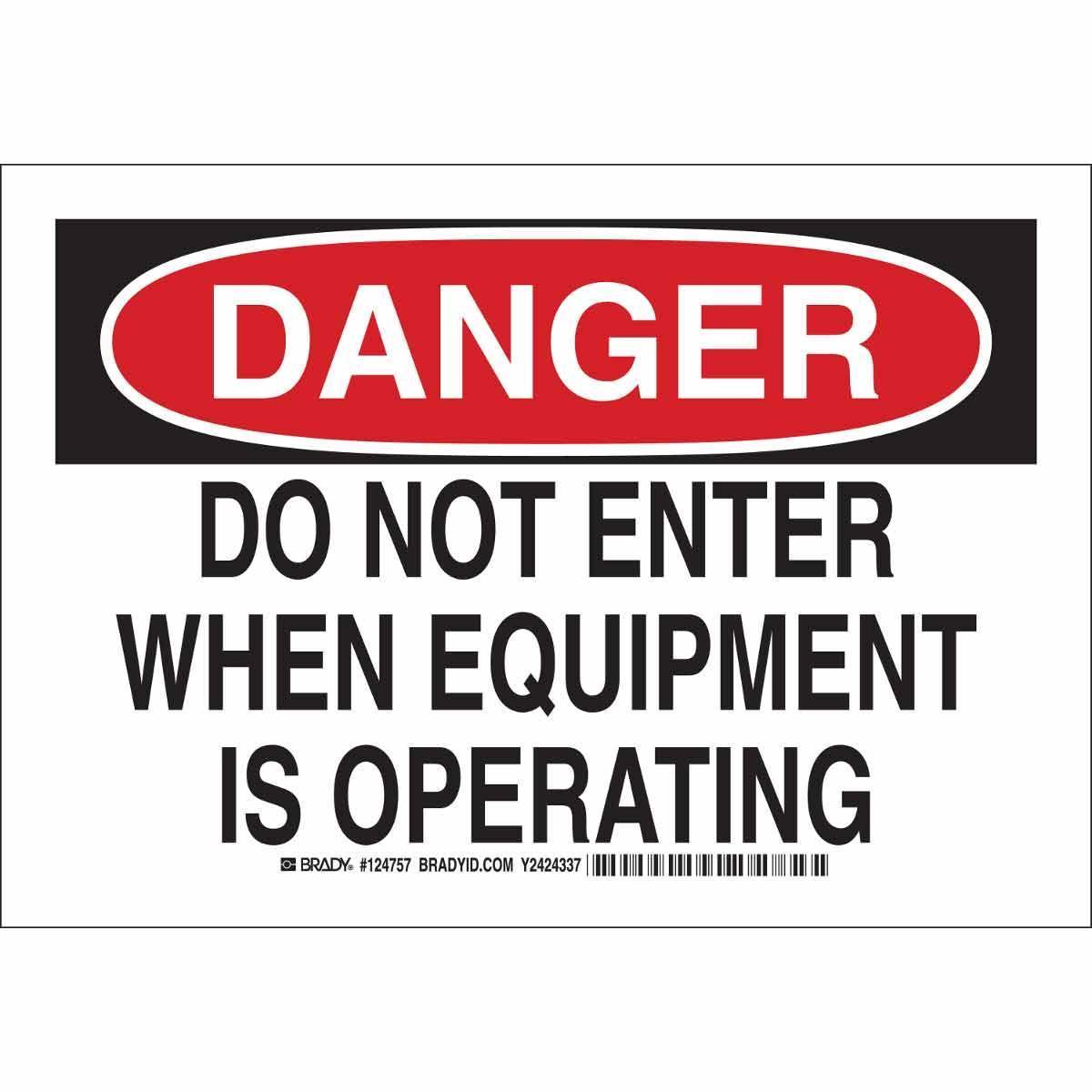Brady® 124756 Accident Prevention Signs