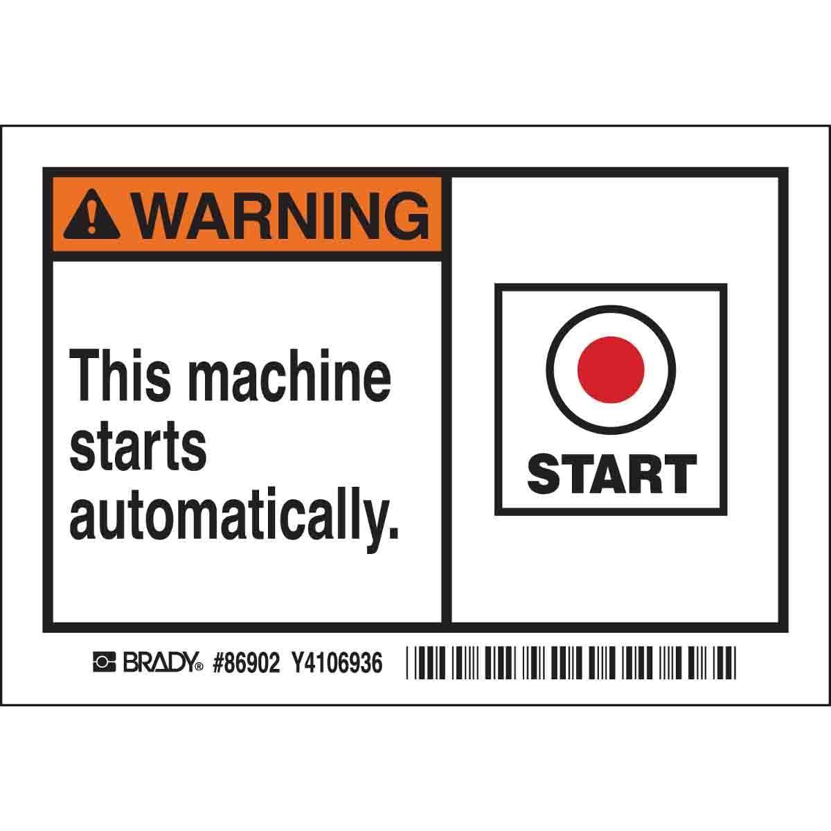 Brady® 86902 Safety & Facility Labels