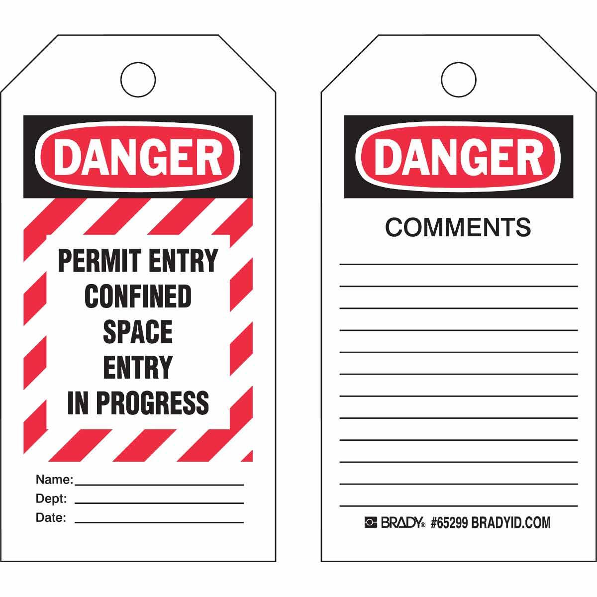 Brady® 65299 Safety & Facility Tags