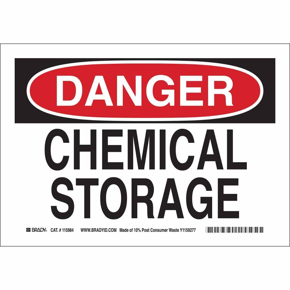 Brady® 118205 Chemical & Hazardous Material Signs
