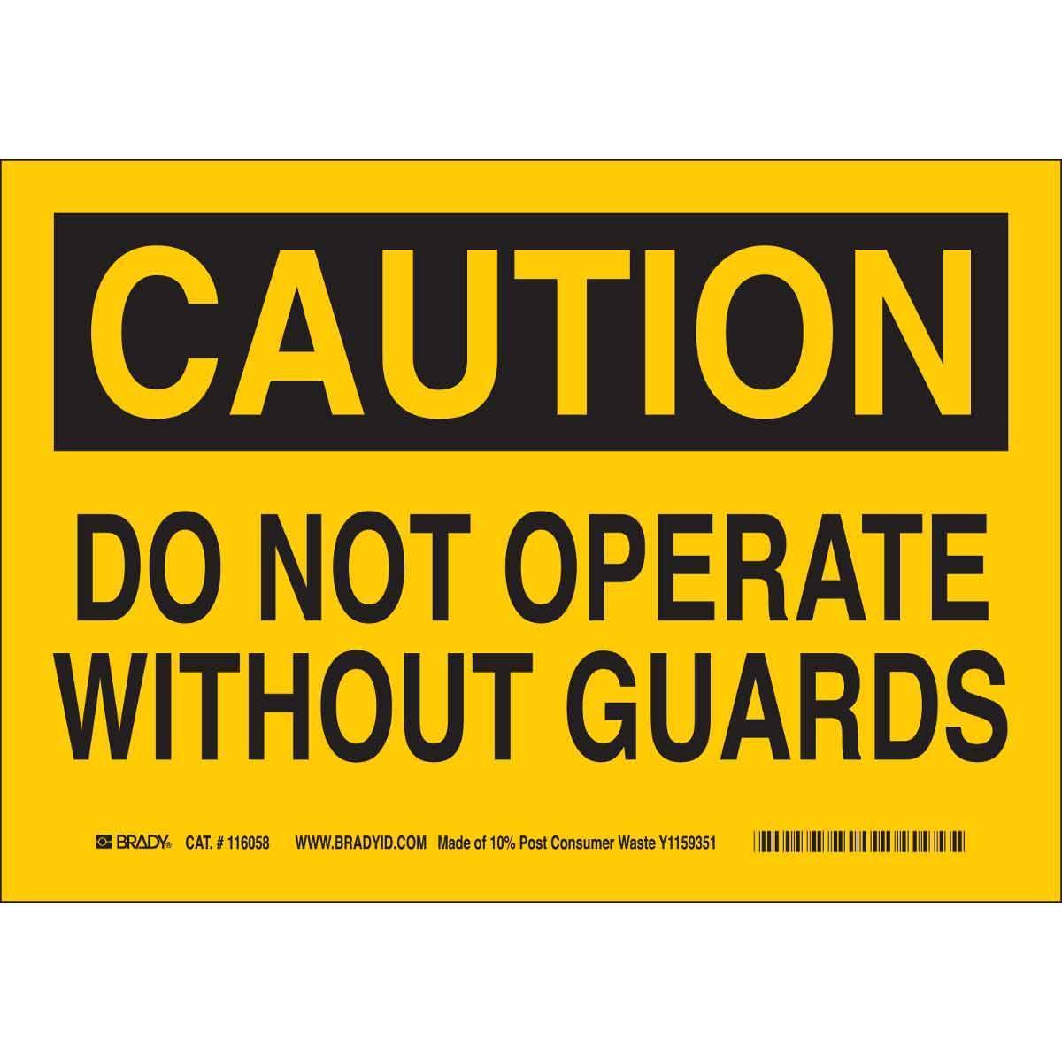 Brady® 118279 Accident Prevention Signs