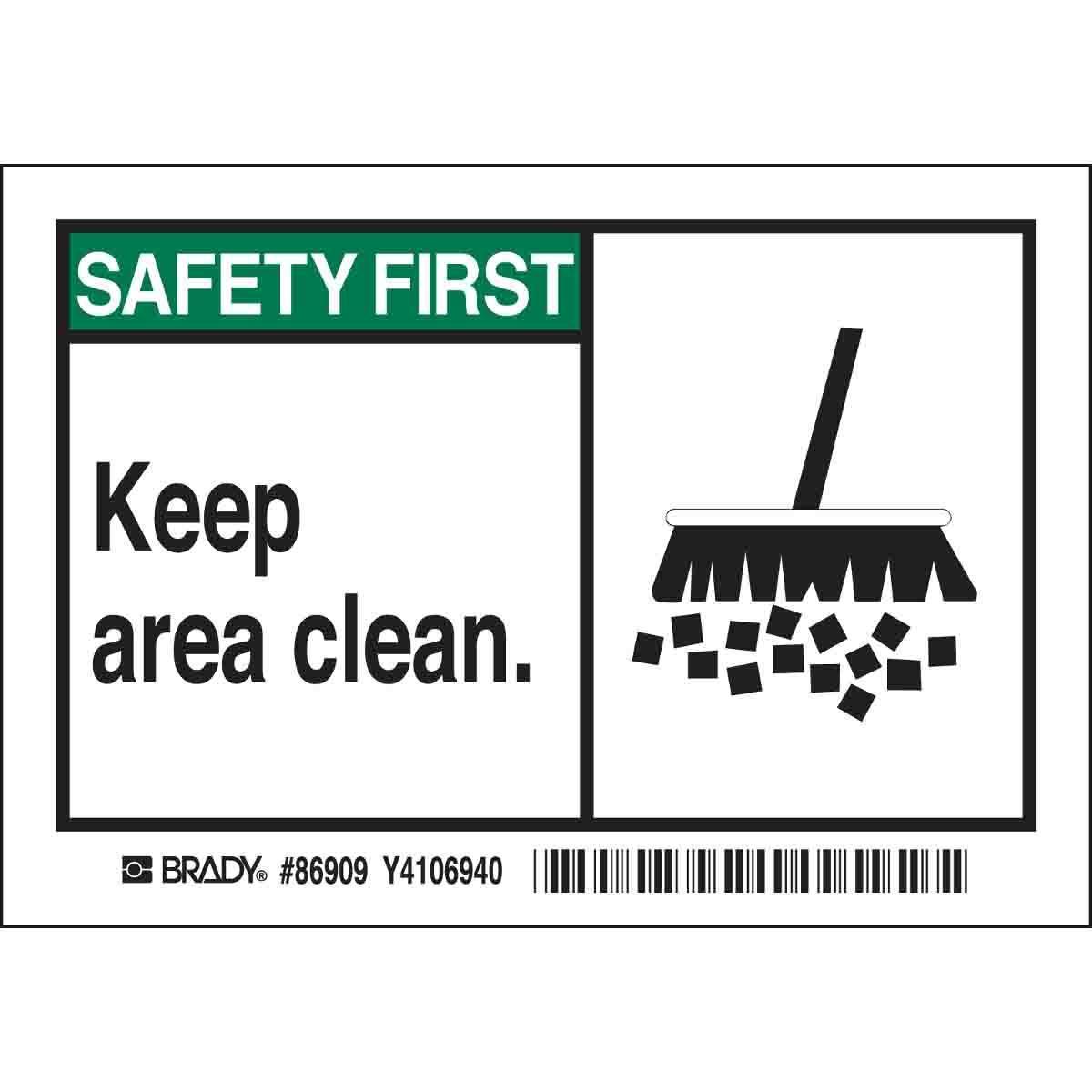 Brady® 86909 Safety & Facility Labels