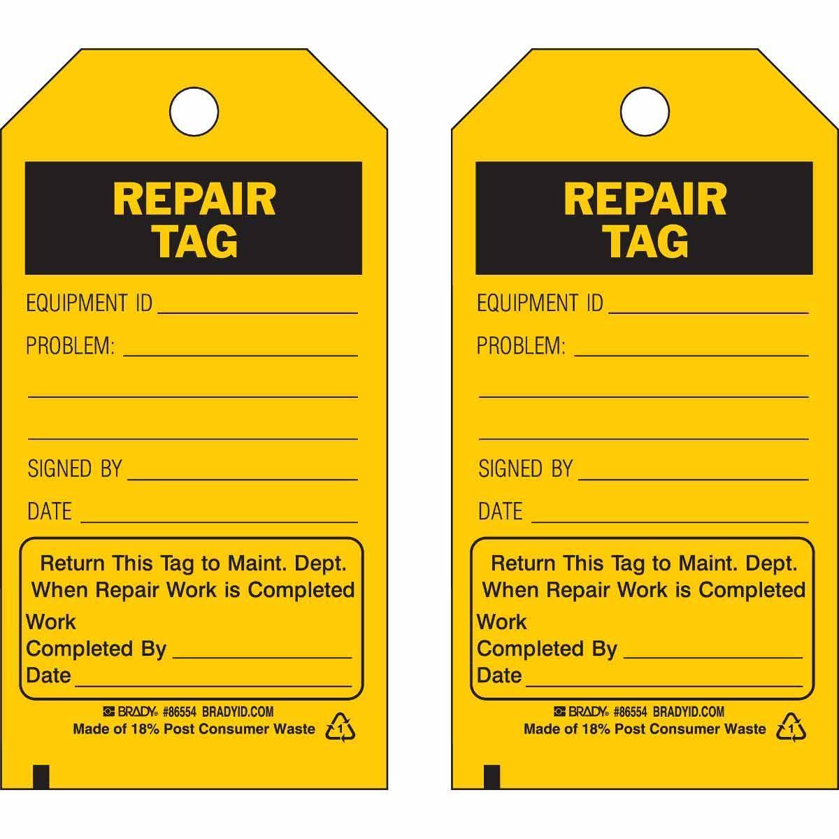 Brady® 86434 Safety & Facility Tags