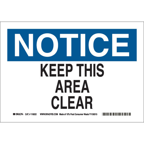 Brady® 116022 Office & Facility Signs