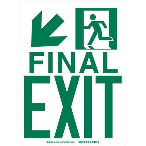 Brady® 114638 Fire, Emergency, Exit & First Aid Signs