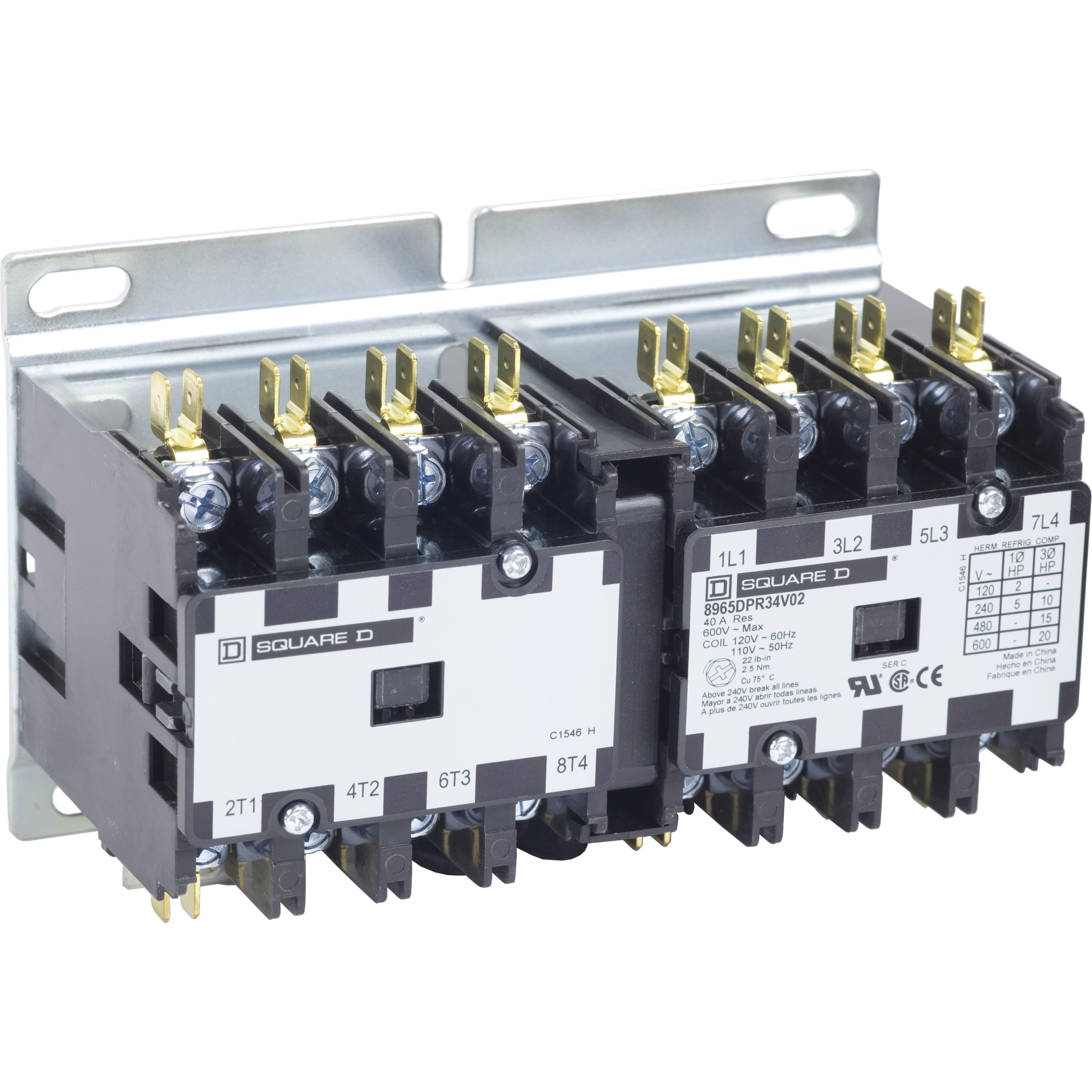 Square D™ 8965DPR34V02 Definite Purpose Contactors AC