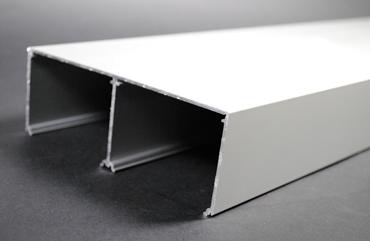 Wiremold® ALA4800B-10US 2-Channel Raceway Base, 10 ft L x 6 in W x 2-1/4 in H, Aluminum
