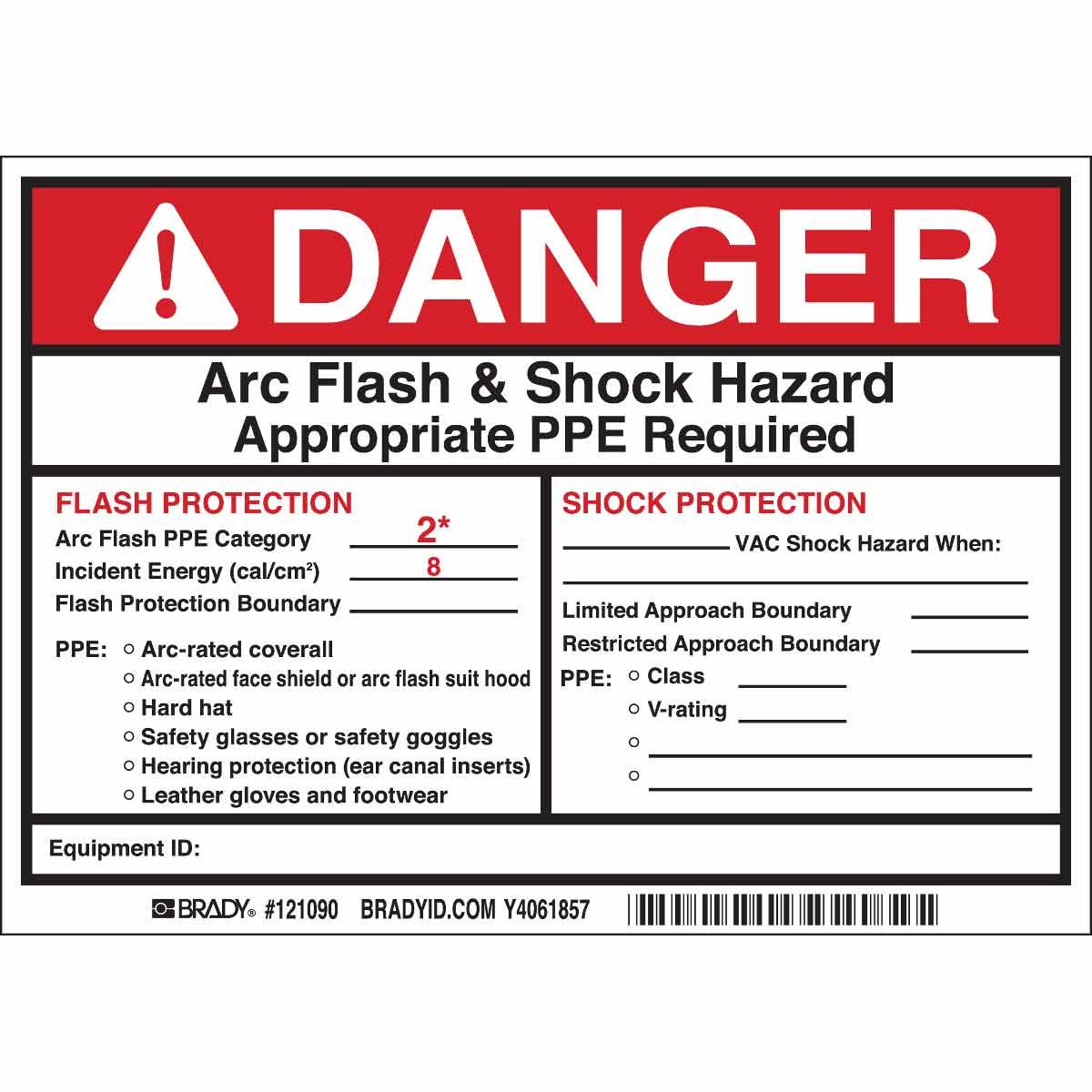 Brady® 121090 Accident Prevention Signs