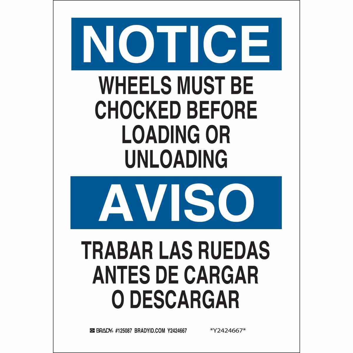 Brady® 125085 Accident Prevention Signs
