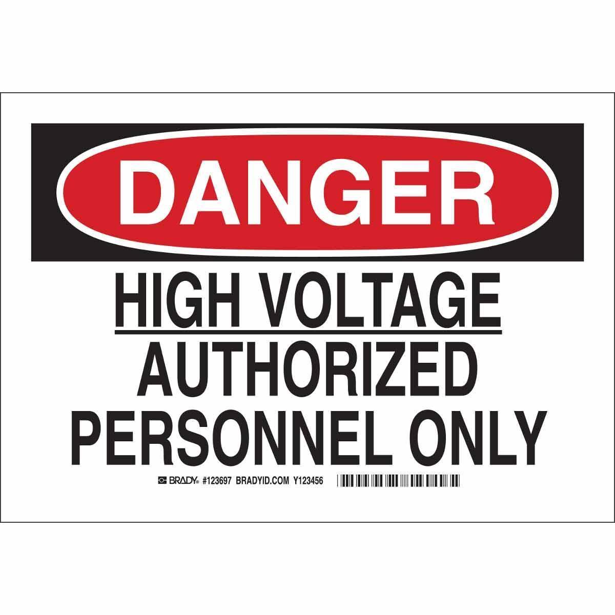 Brady® 123700 Access & Security Signs