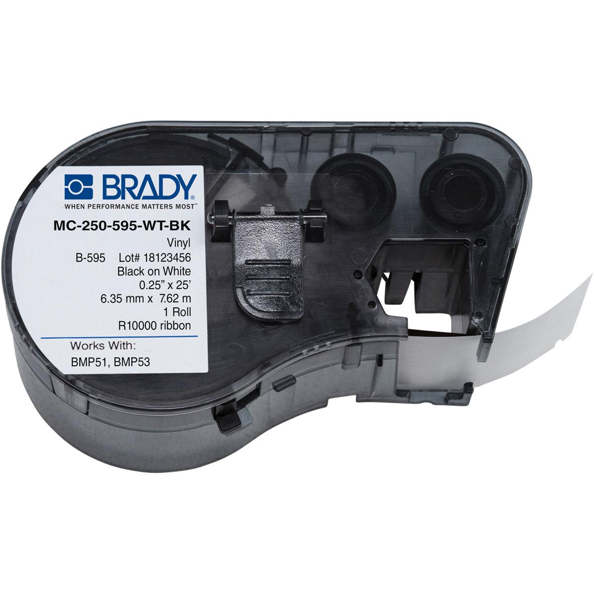 Brady® MC-250-595-WT-BK Safety & Facility Labels