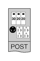 Midwest® U412CP6010 Unmetered Power Outlet Pedestals