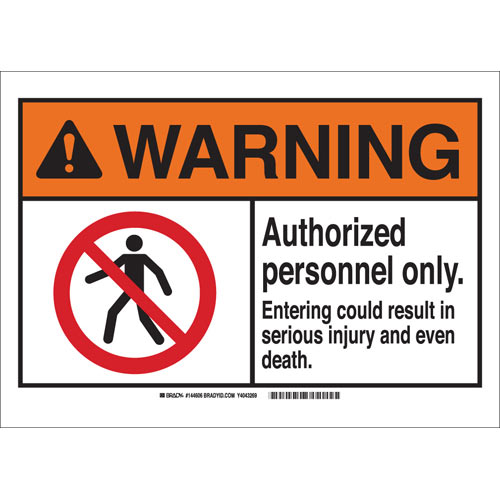 Brady® 144595 Access & Security Signs