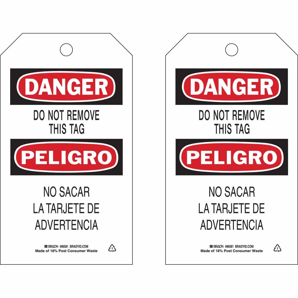 Brady® 86581 Safety & Facility Tags