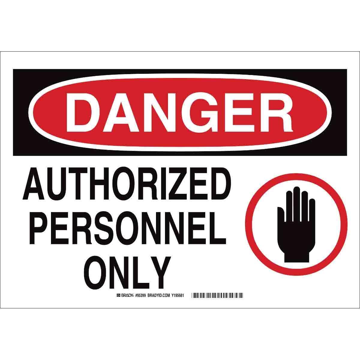 Brady® 95397 Access & Security Signs