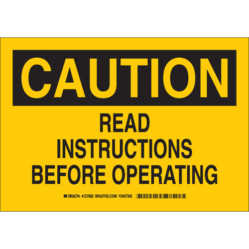 Brady® 127680 Accident Prevention Signs