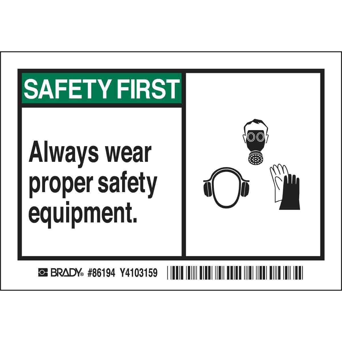 Brady® 86194 Safety & Facility Labels