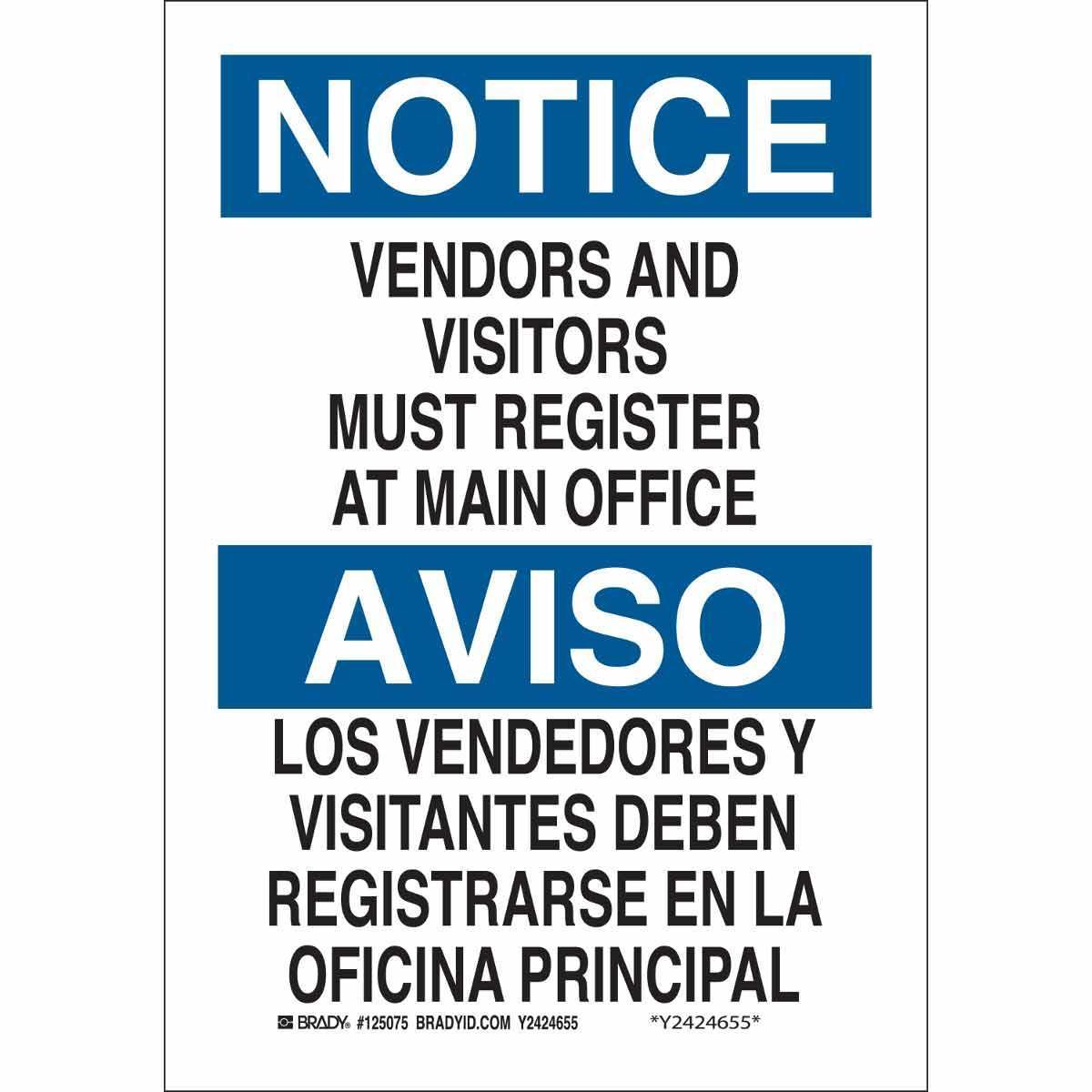 Brady® 125075 Access & Security Signs