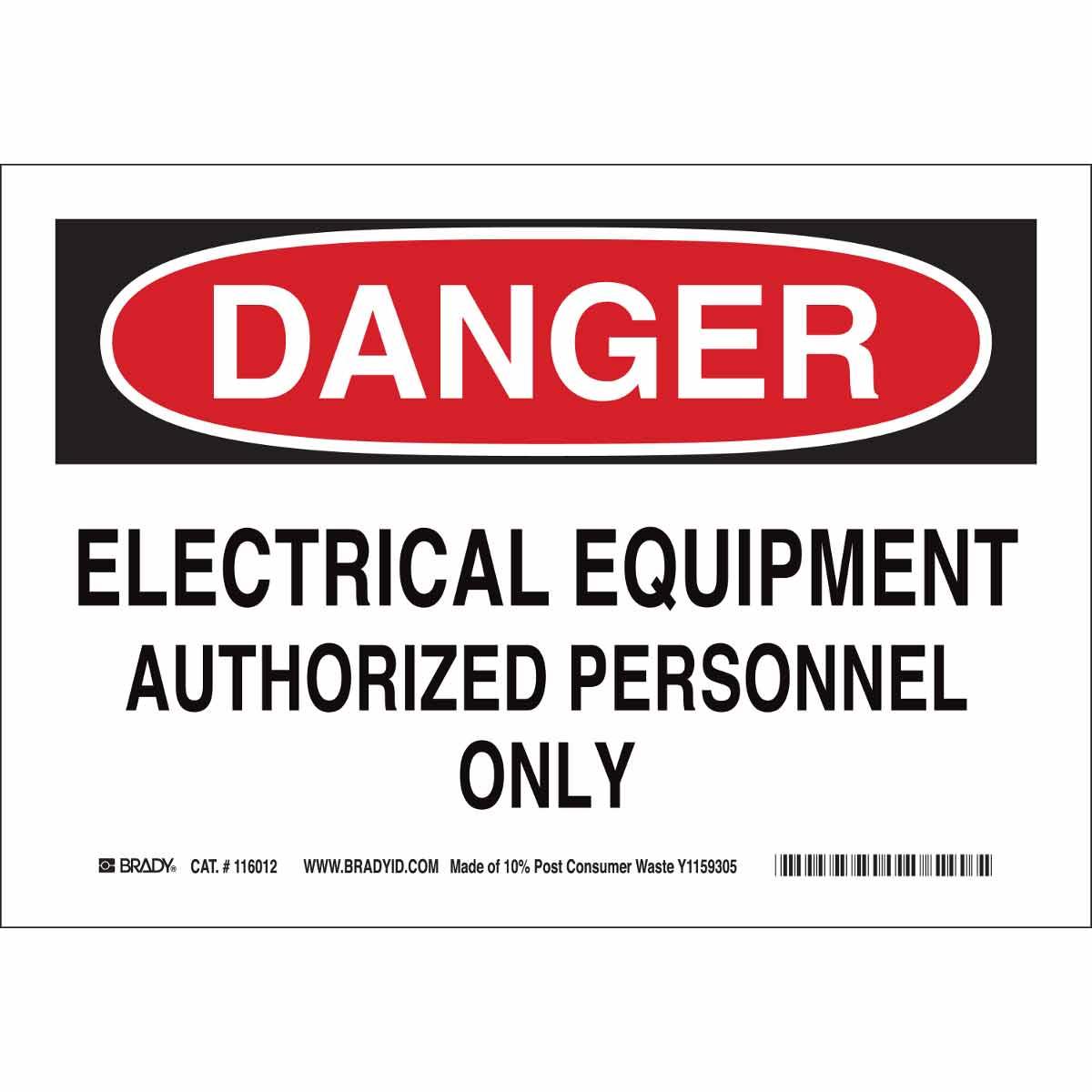 Brady® 116176 Access & Security Signs