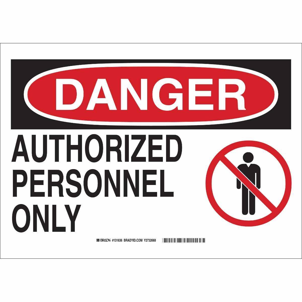 Brady® 131637 Access & Security Signs