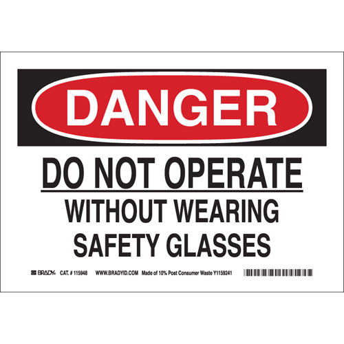 Brady® 115948 Accident Prevention Signs