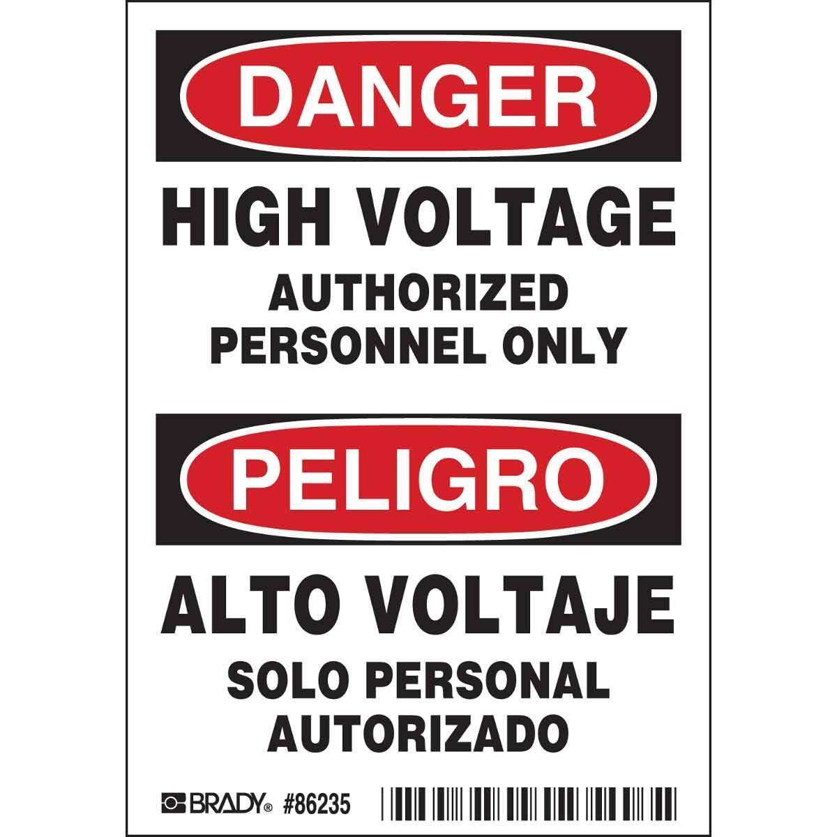 Brady® 86235 Safety & Facility Labels