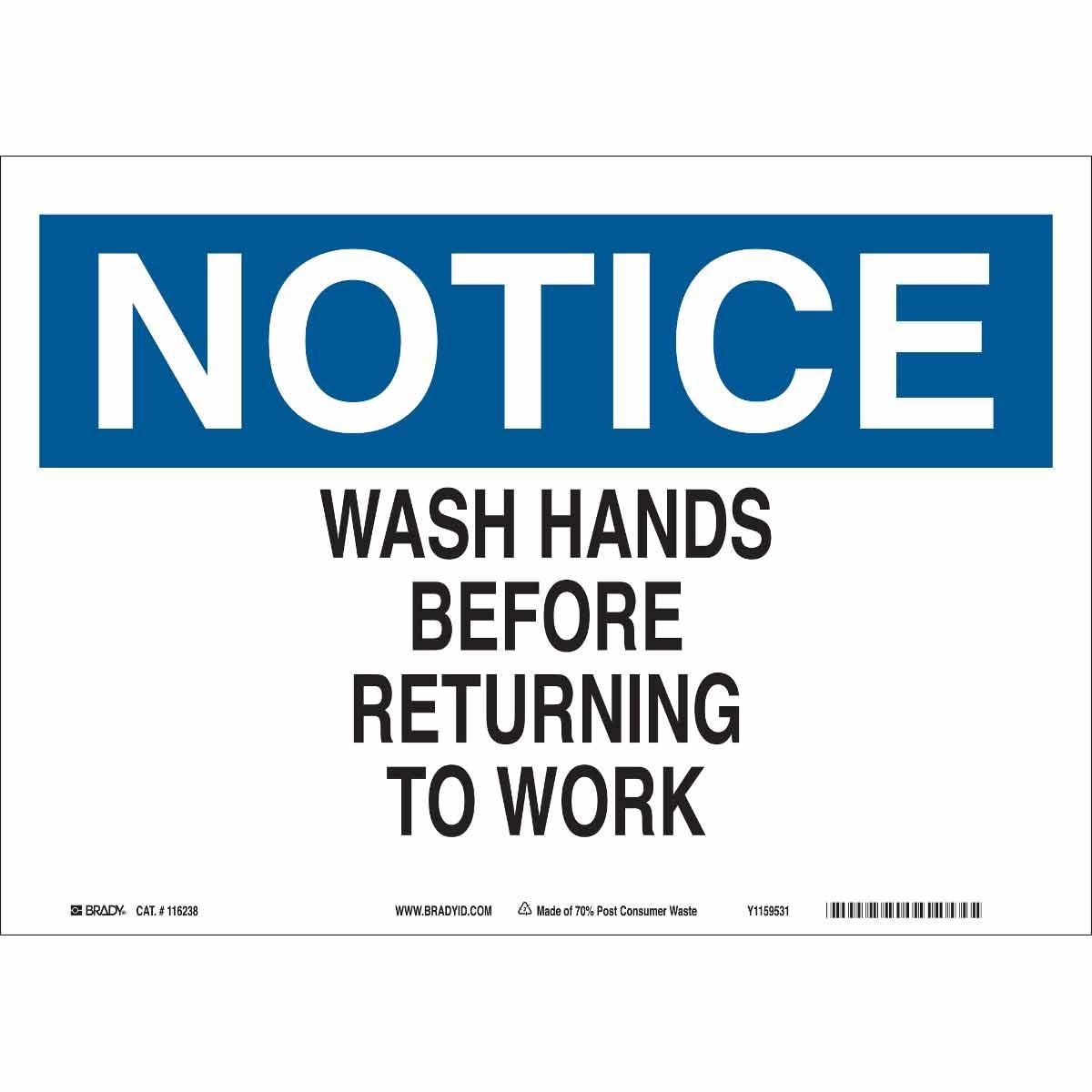 Brady® 116323 Office & Facility Signs
