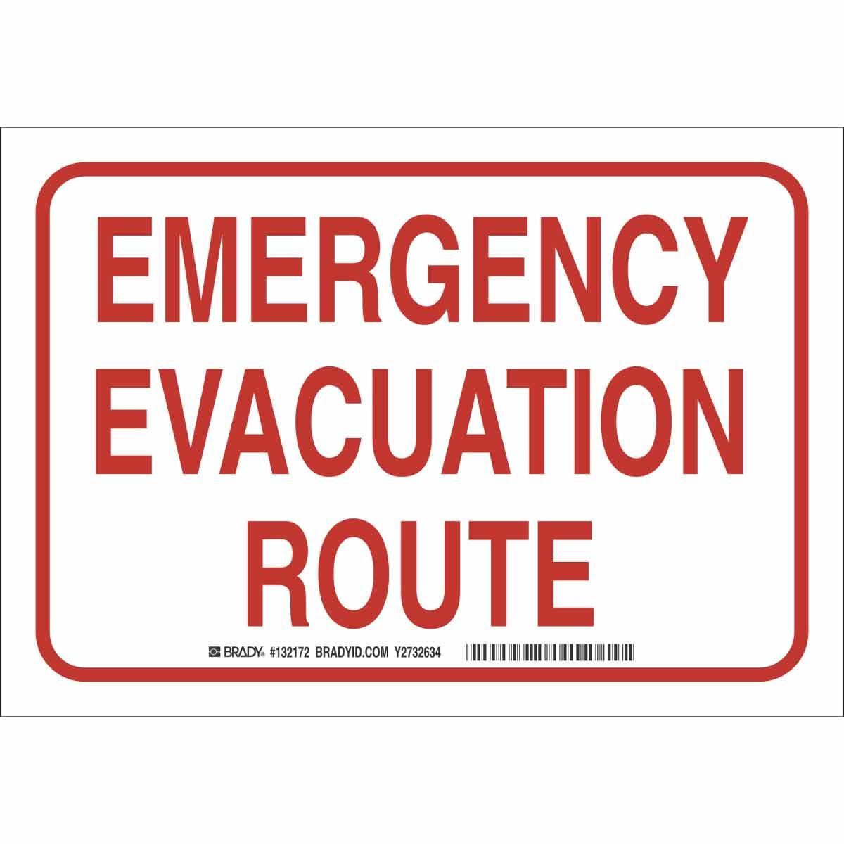 Brady® 132175 Fire, Emergency, Exit & First Aid Signs