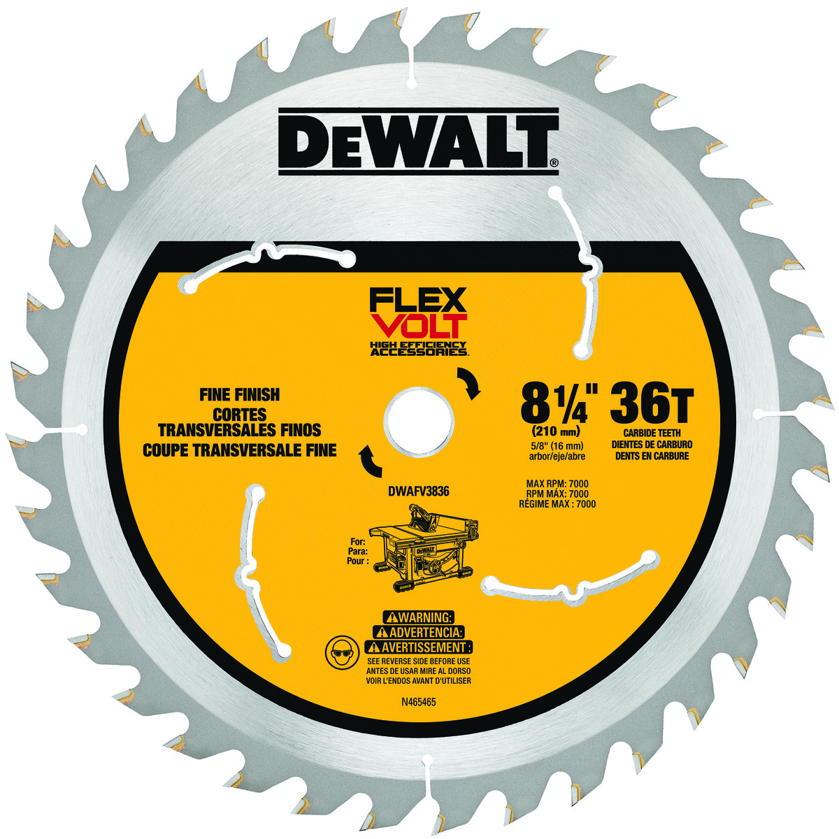 DeWALT® DWAFV3836 Circular Saw Blades