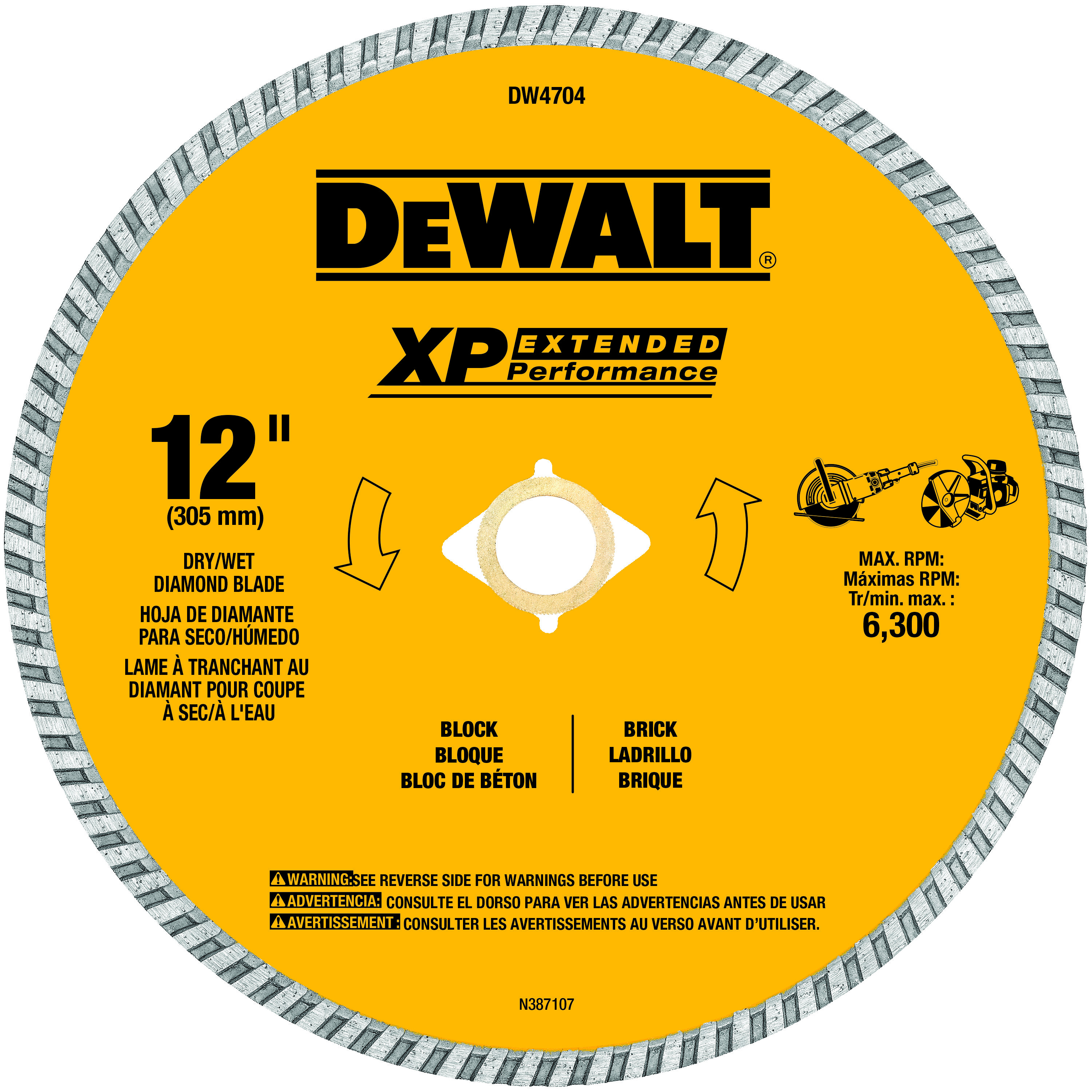 DeWALT® DW4704 Diamond Saw Blades