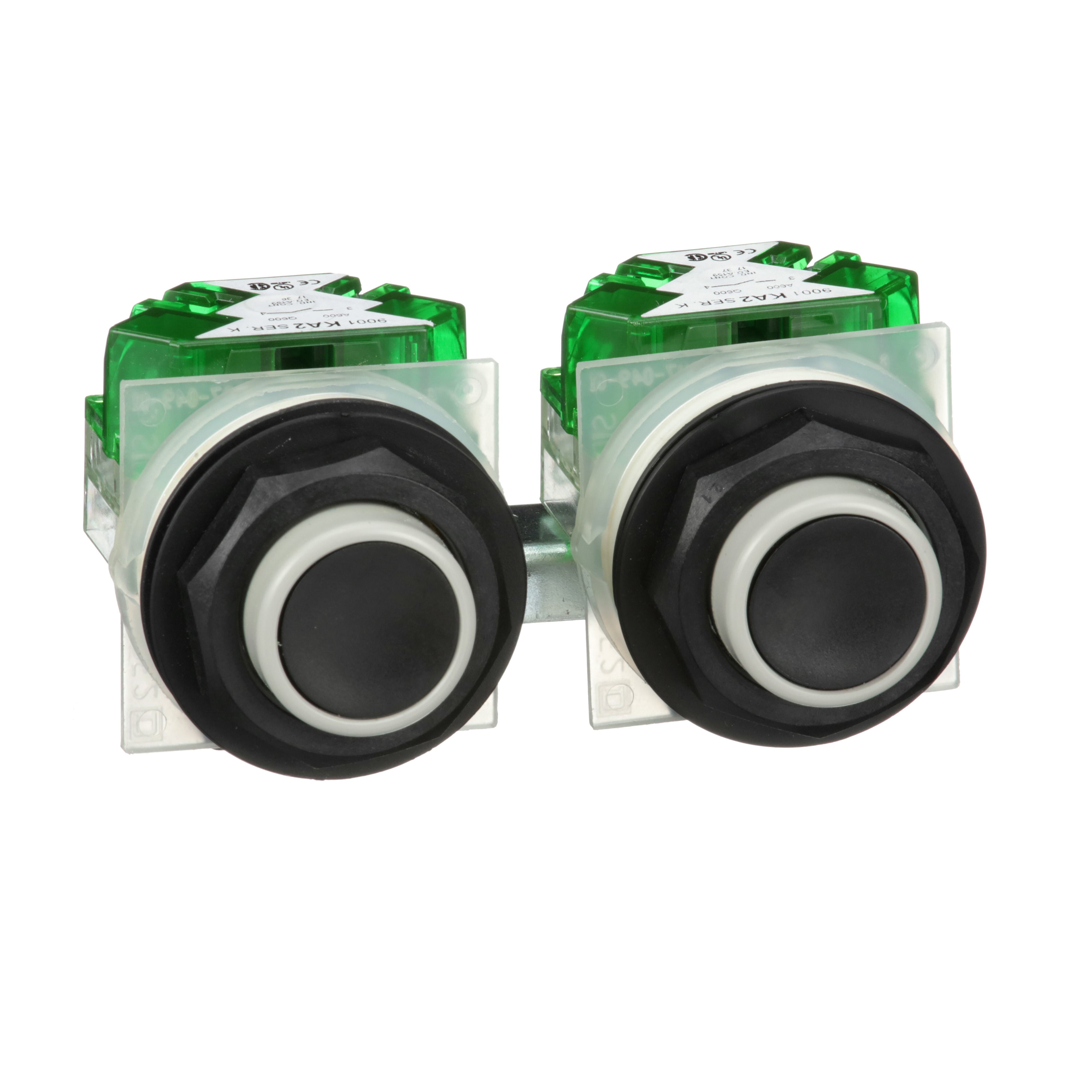 Square D™ Harmony™ 9001SKRU1 1-Speed Standard Pendant Station Pushbutton Unit, 30 mm, 2NO Contact