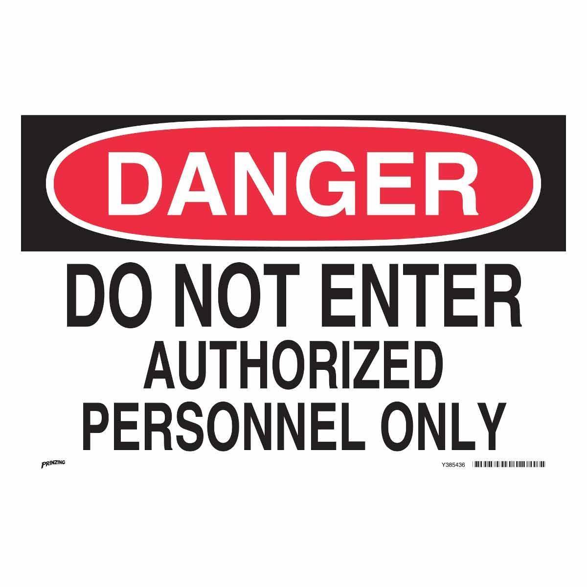 Brady® SP436D Access & Security Signs