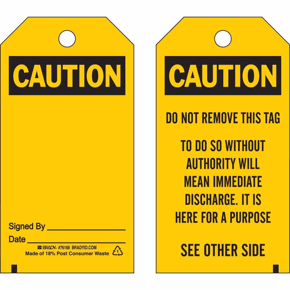 Brady® 76193 Safety & Facility Tags