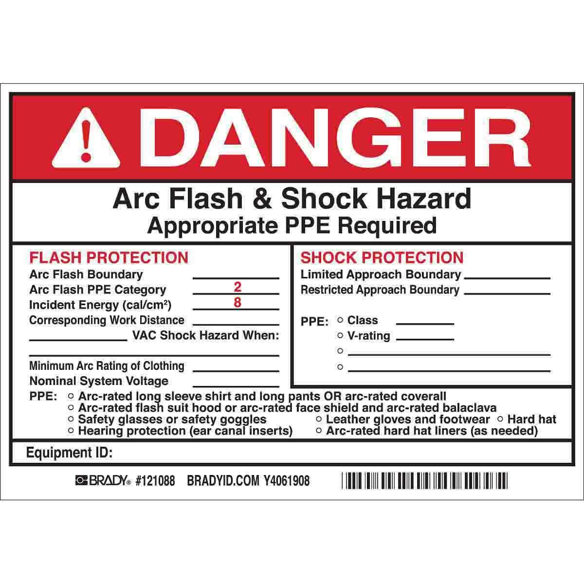 Brady® 121088 Safety & Facility Labels