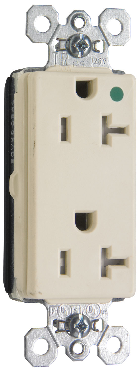 Pass & Seymour® PTTR26362CDGRY Straight Blade Receptacles