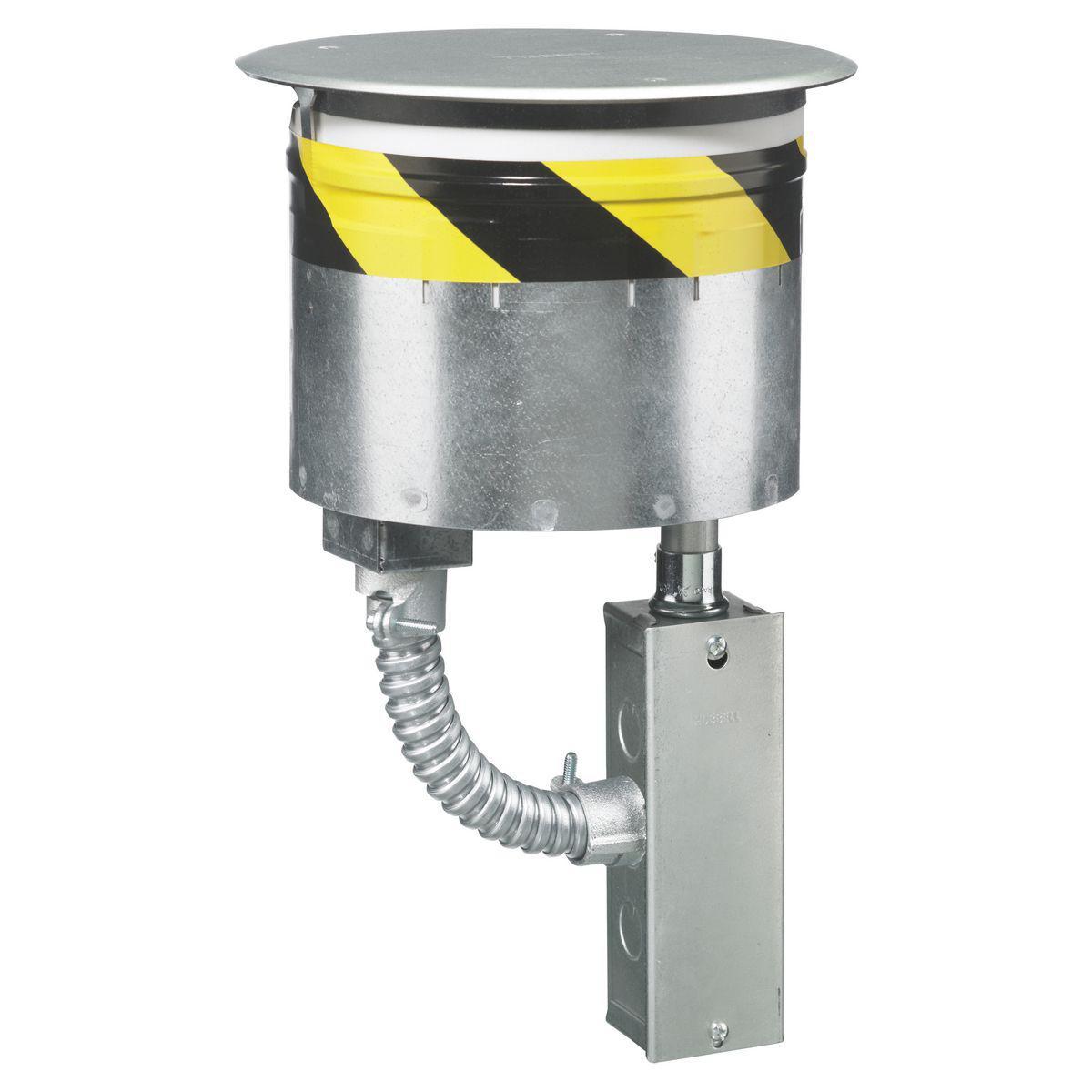 Hubbell Wiring Device-Kellems S1R8PTFIT Recessed Standard Sized Poke-Through Assembled Unit, 8 in Hole, Assorted Materials