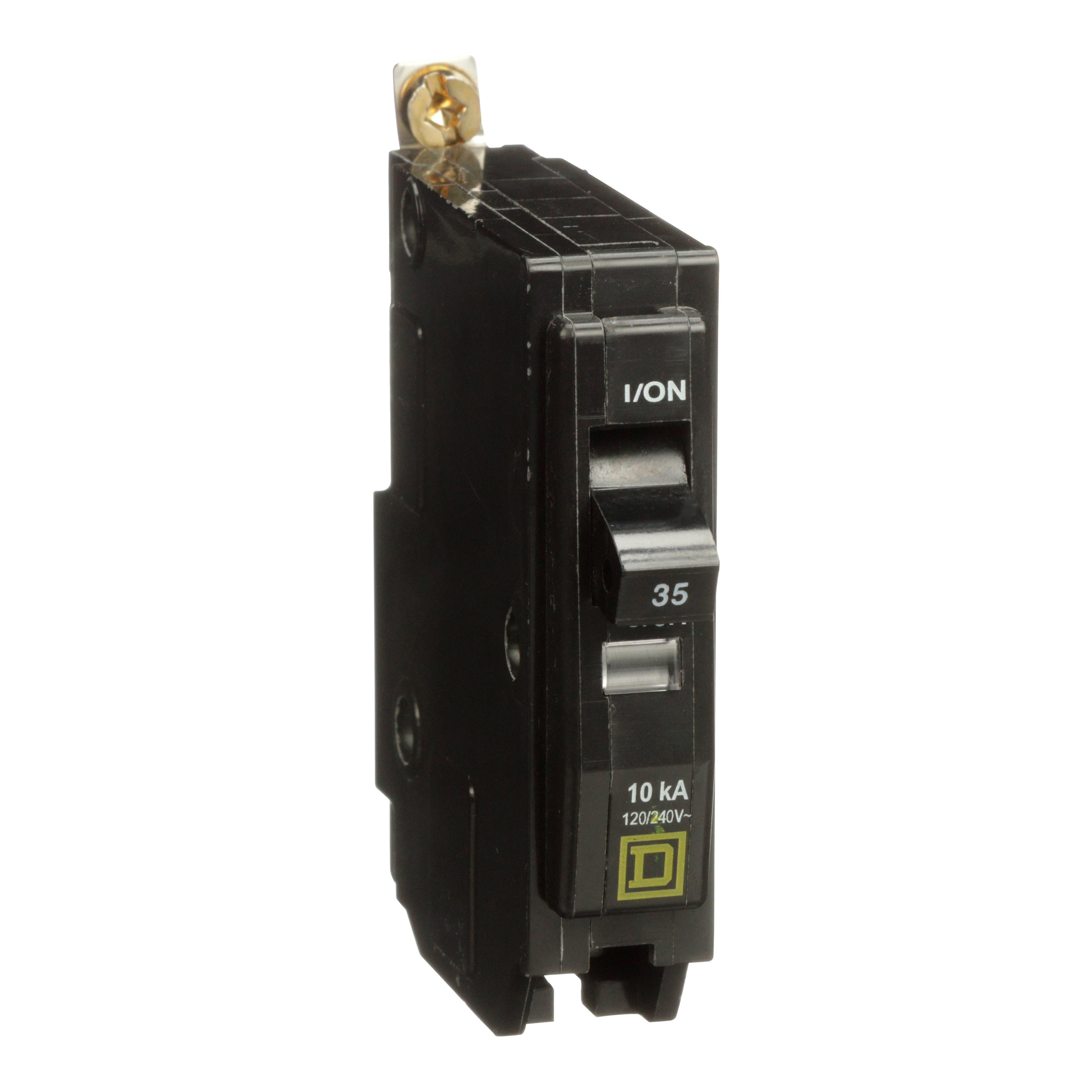 Square D™ QO™ QOB150VH Type QOB-VH Standard Miniature Circuit Breaker, 120/240 V AC, 50 A, 22 kA Interrupt, 1 Pole, Thermal Magnetic Trip