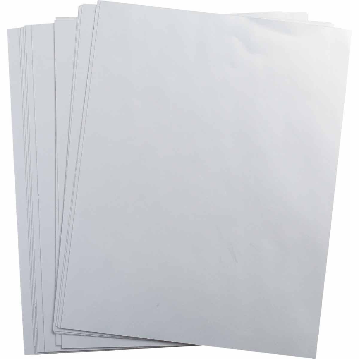 Brady® LaserTab® LAT-28-773-25-SH Blank Rectangular Laser Printable Label, 11 in L x 8-1/2 in W, Blank Legend, Silver, B-773 Polyester