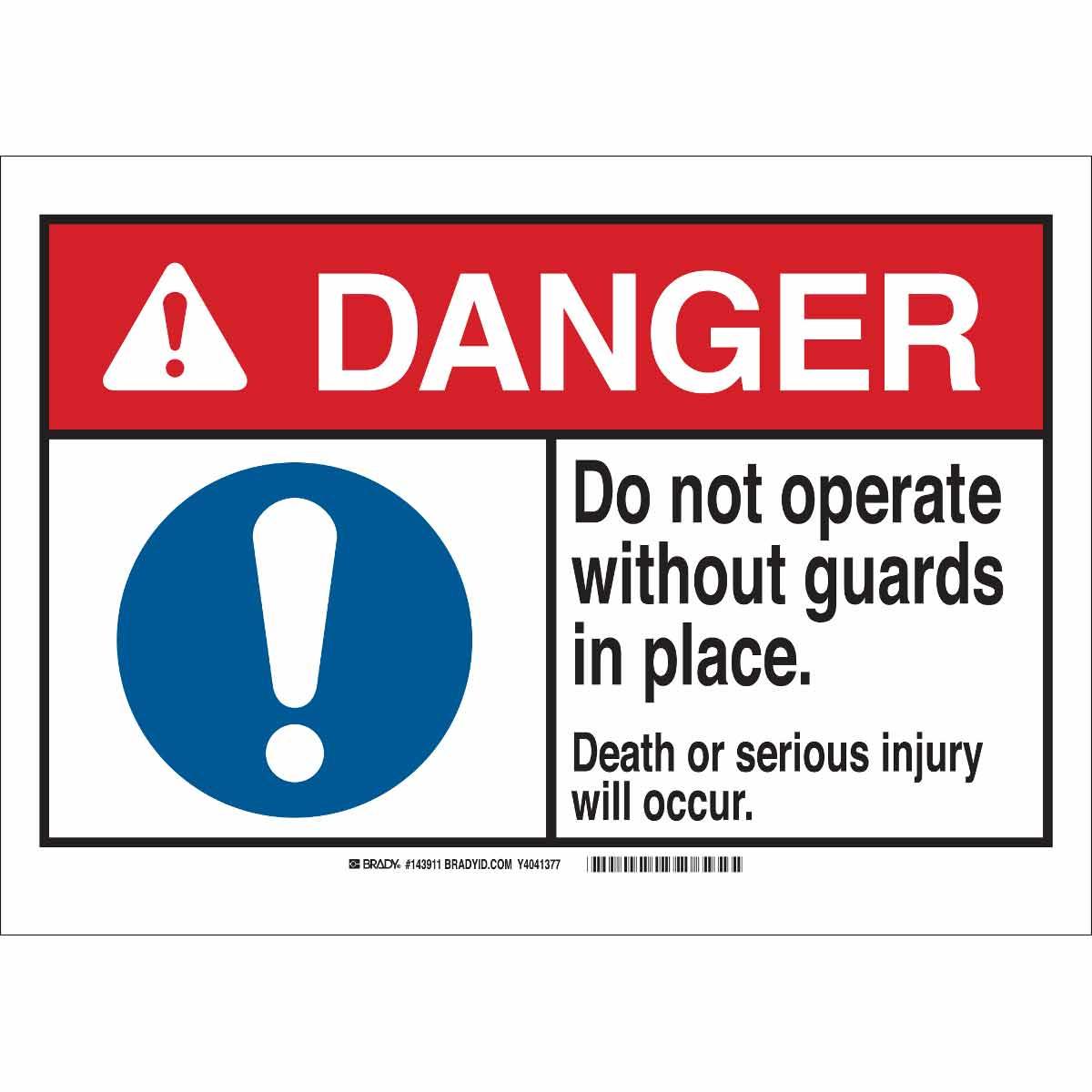 Brady® 143911 Accident Prevention Signs