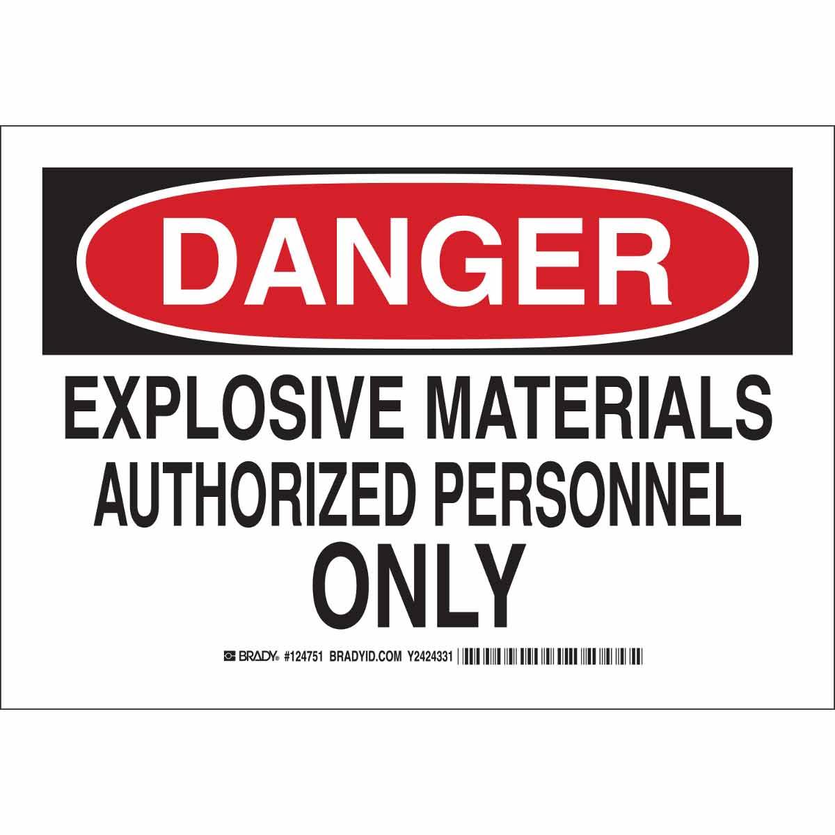 Brady® 124749 Access & Security Signs