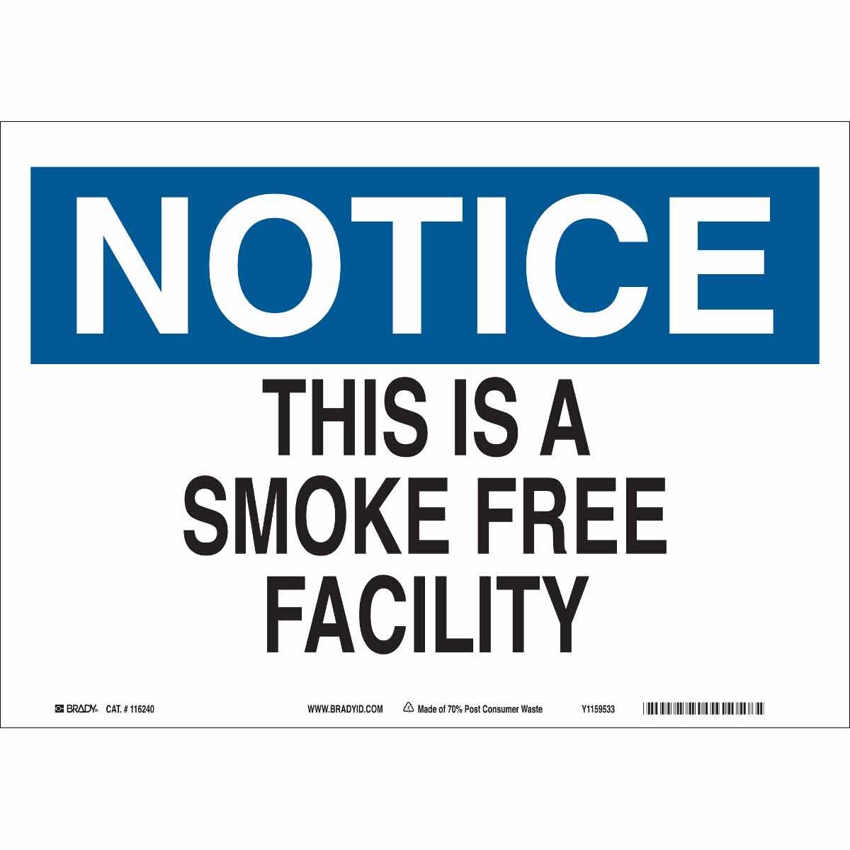 Brady® 118297 No Smoking & Restricted Activity Signs