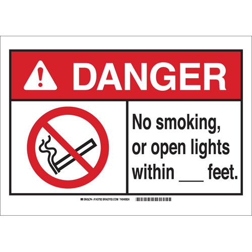 Brady® 143789 No Smoking & Restricted Activity Signs