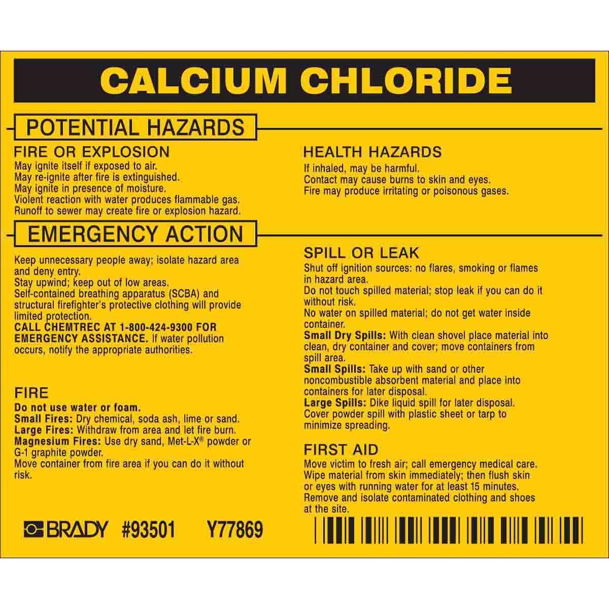 Brady® 93501 Safety & Facility Labels