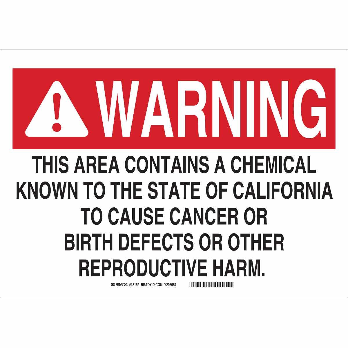 Brady® 18159 Chemical & Hazardous Material Signs